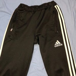 Adidas three stripe track pants (YL)